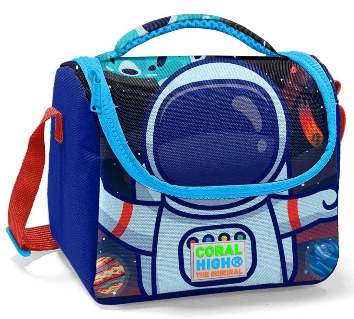 Coral High  Mavi Astronot Okul ve Piknik Beslenme Çantası