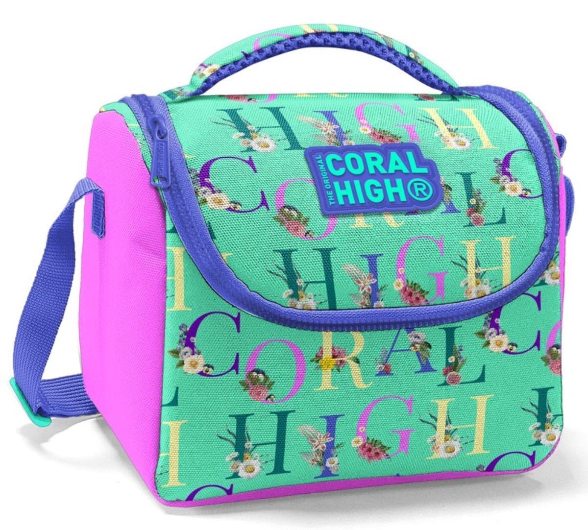 Coral High  Pembe Su Yeşili Okul Beslenme Çantası - Thermo Yalıtımlı
