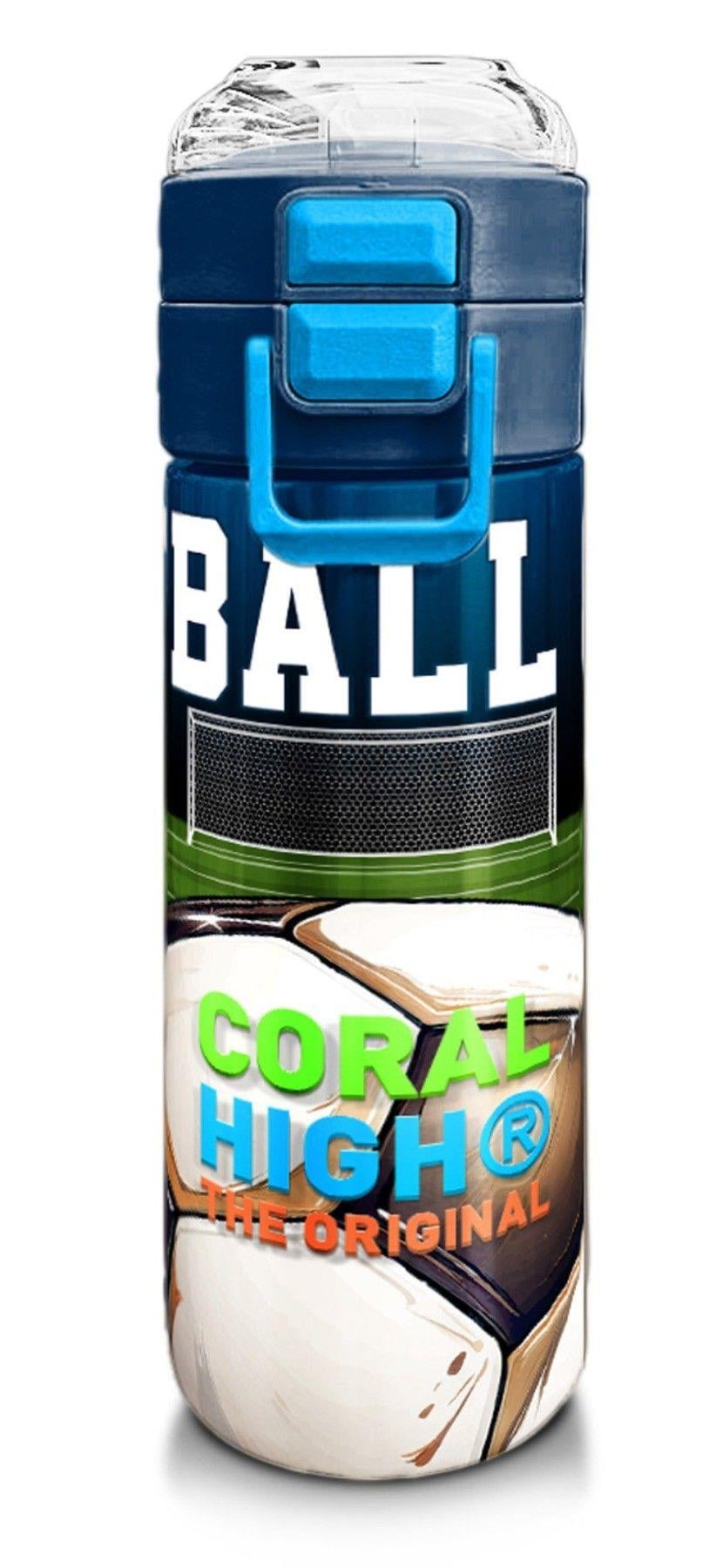 Coral High 500 ml Lacivert Futbol Desenli  - Erkek Çocuk Paslanmaz Çelik Okul Termosu/Suluk/Matara 31995