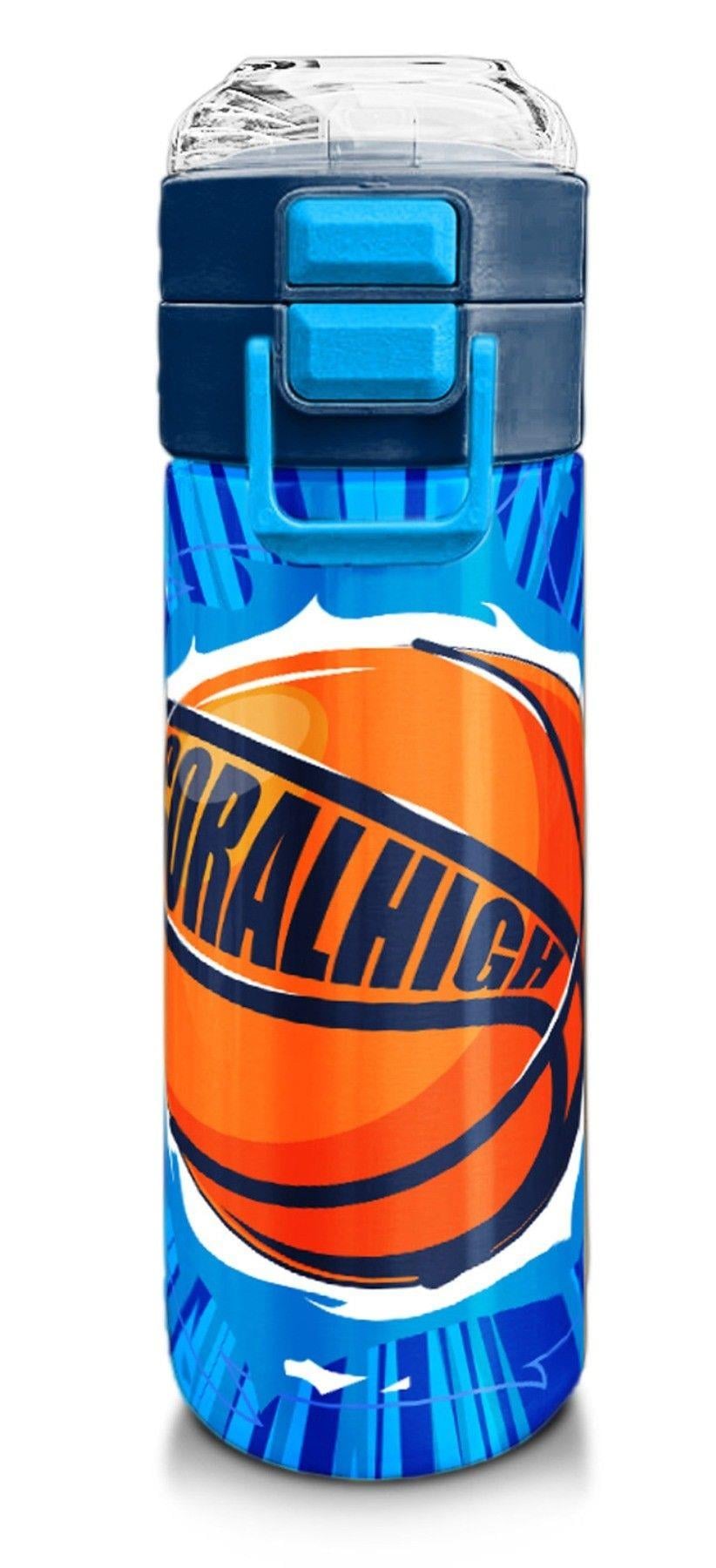 Coral High 500 ml Lacivert Mavi Basketbol Desenli - Erkek Çocuk Paslanmaz Çelik Okul Termosu/Suluk/Matara 31833