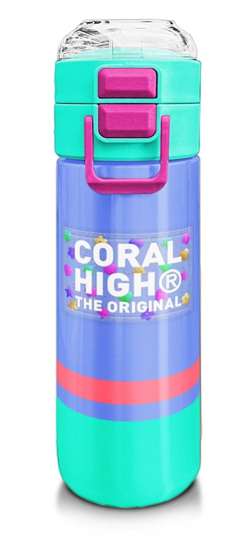 Coral High 500 ml Pipetli ve Direkt İçim Çelik Termos/Matara - Kız Çocuk -  Derin Mavi Renkli 31854