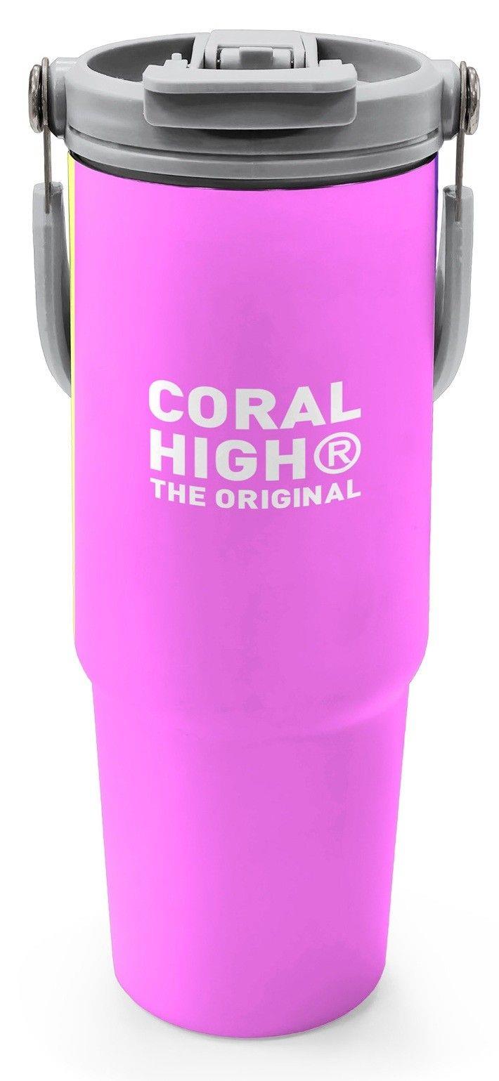 Coral High 900 ml Kız Çocuk Mor Yeşil Pembe Çok Renkli Çelik Termos /Matara - 38716