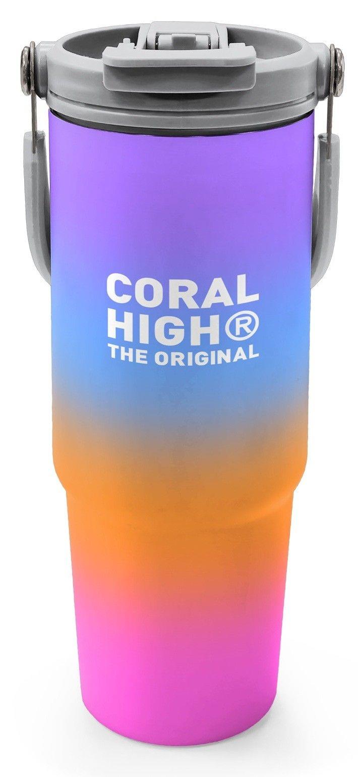 Coral High 900 ml Kız Çocuk Turuncu Mor Renk Geçişli Çelik Termos /Matara - 38715