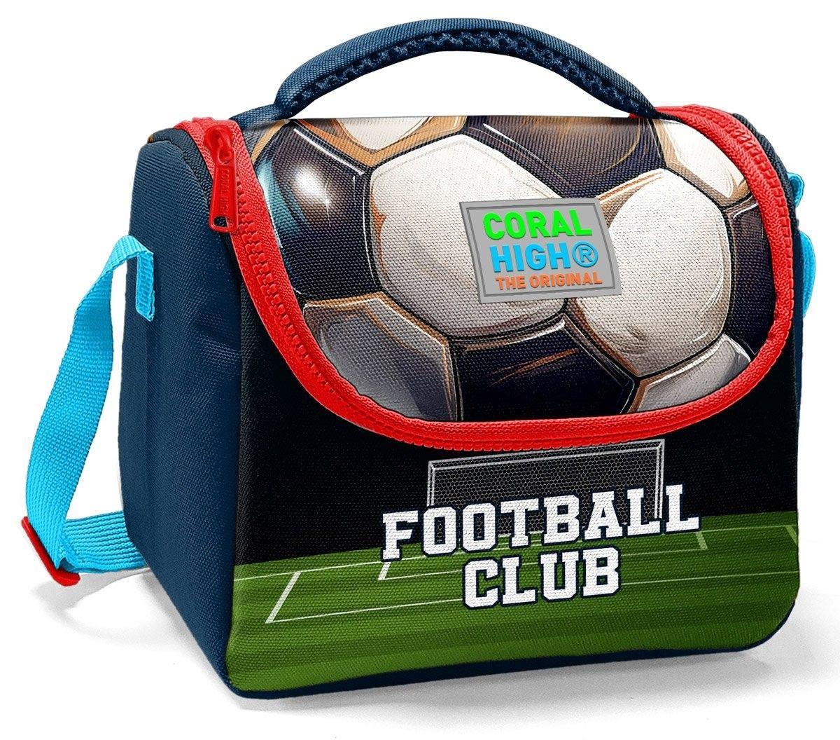 Coral High Beslenme Çantası 11795, Erkek Çocuk, Lacivert Yeşil Futbol, Isı Yalıtımlı 11795
