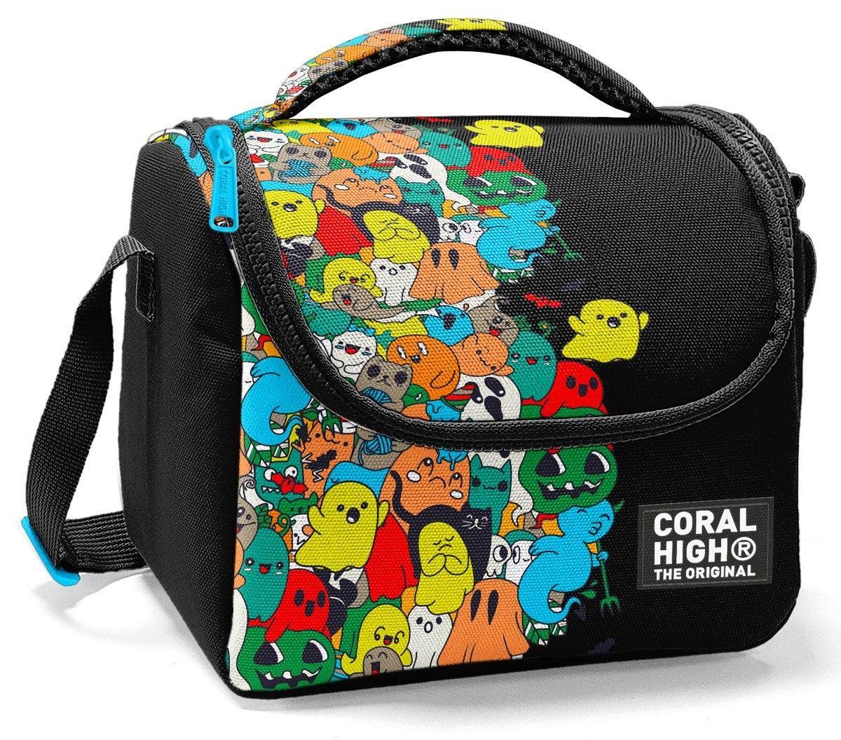 Coral High Erkek Çocuk İlkokul Beslenme Çantası, Siyah Hayaletler, Isı Yalıtımlı 11790