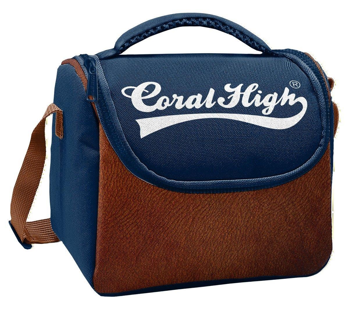 Coral High Erkek Çocuk Lacivert Kahverengi Desenli Isı Yalıtımlı Beslenme Çantası 37136