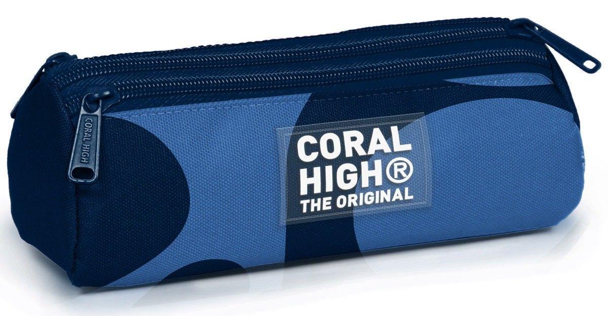 Coral High Erkek Çocuk Lacivert Mavi Desenli Üç Bölmeli Okul Kalem Çantası 11188