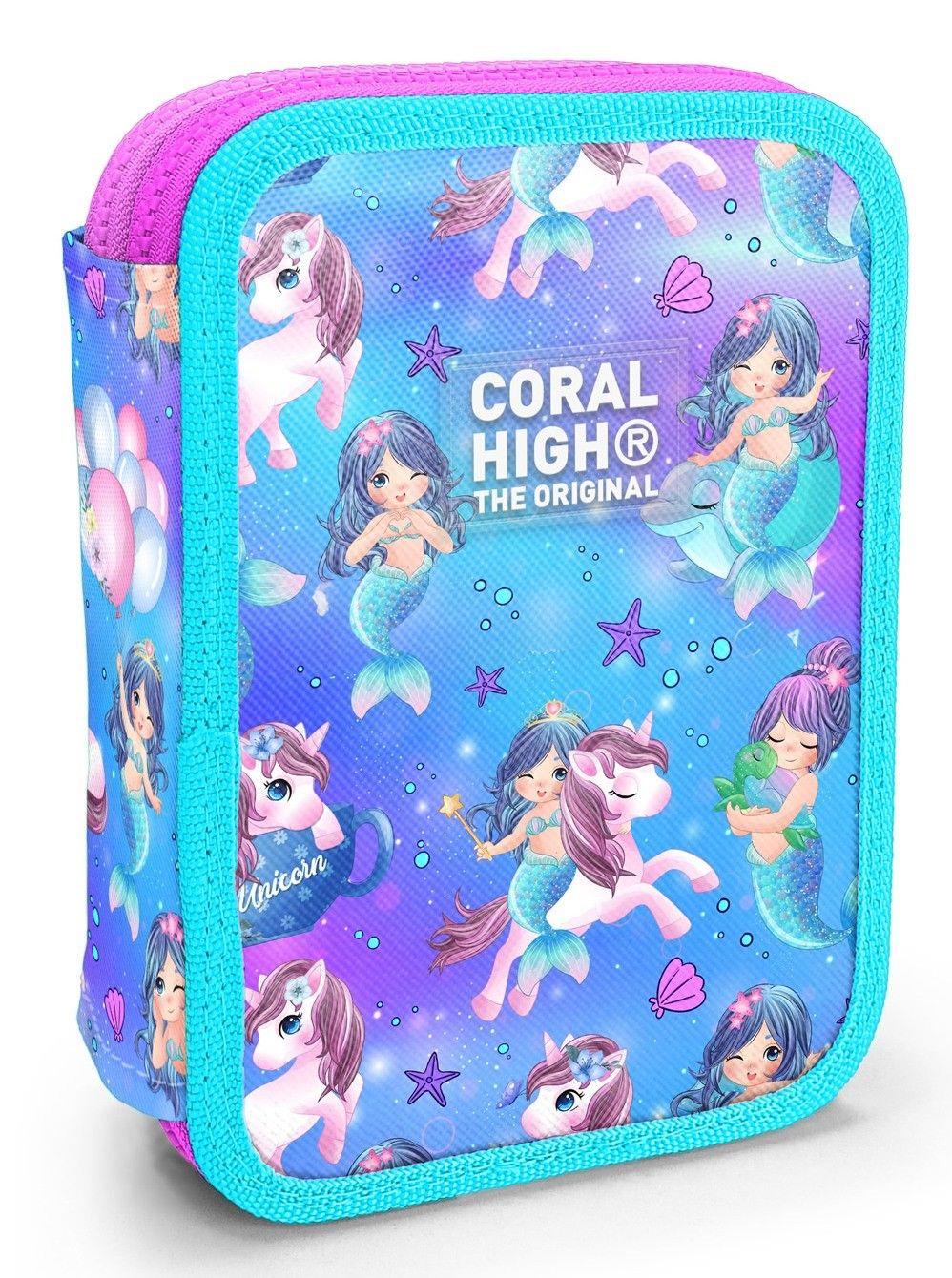 Coral High İki Karlı Organizer Kalemlik - Turkuaz Unicorn, Kız Çocuk, Turkuaz Unicorn 11138