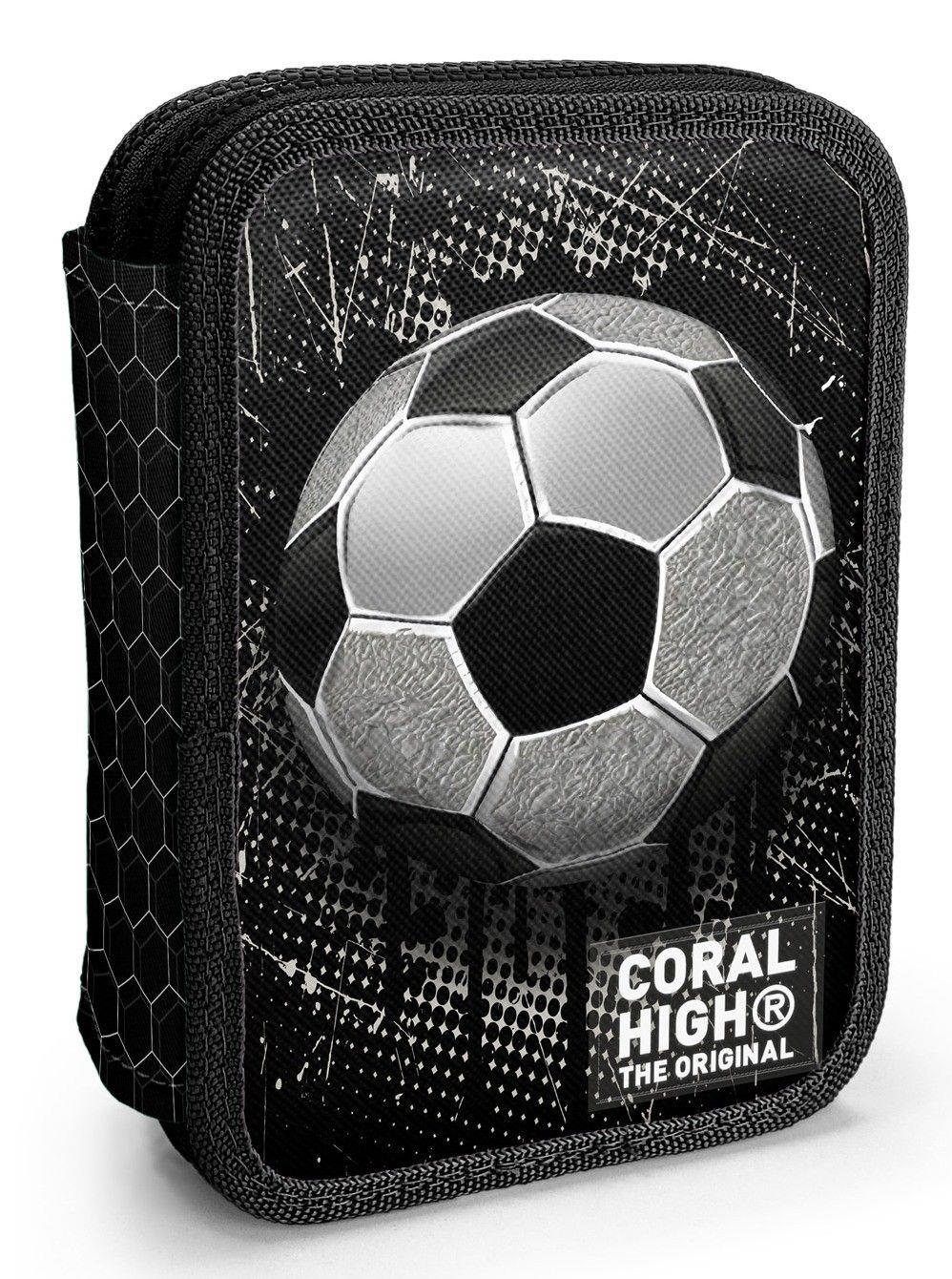 Coral High İki Katlı Düzenleyici Kalem Kutusu - Siyah Beyaz Futbol Baskılı, Erkek Çocuk, Siyah Beyaz Futbol Baskılı 11153