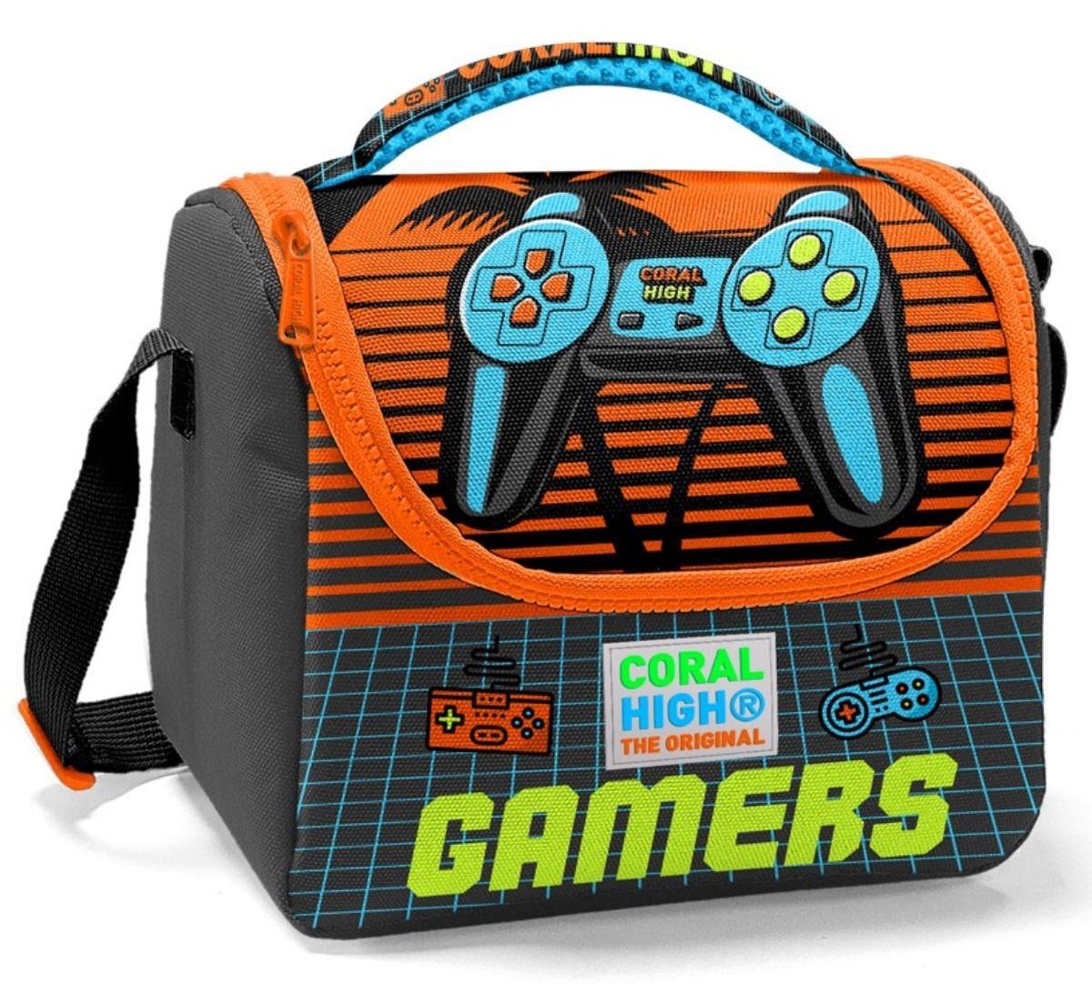 Coral High İlkokul Beslenme Çantası  Gri Kırmızı Gamers