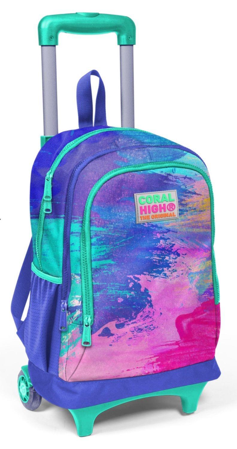 Coral High Işıklı Tekerlekli Airbursh Çekçek Okul ve Seyahat Çantası