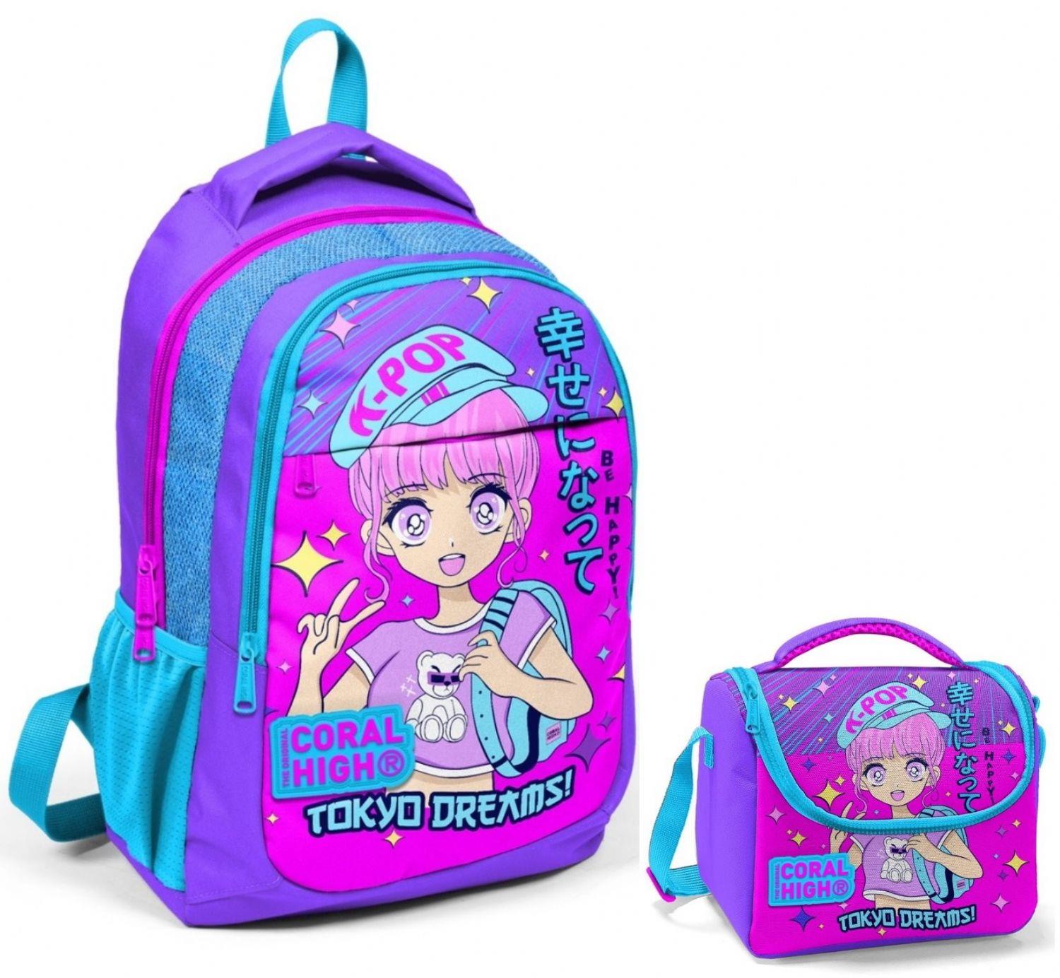 Coral High K-Pop Okul Sırt Ve Beslenme Çantası Seti - Kız Çocuk