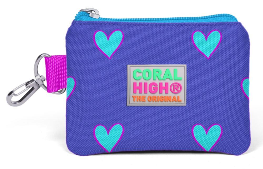 Coral High Kalp Desenli Bozuk Para Çantası