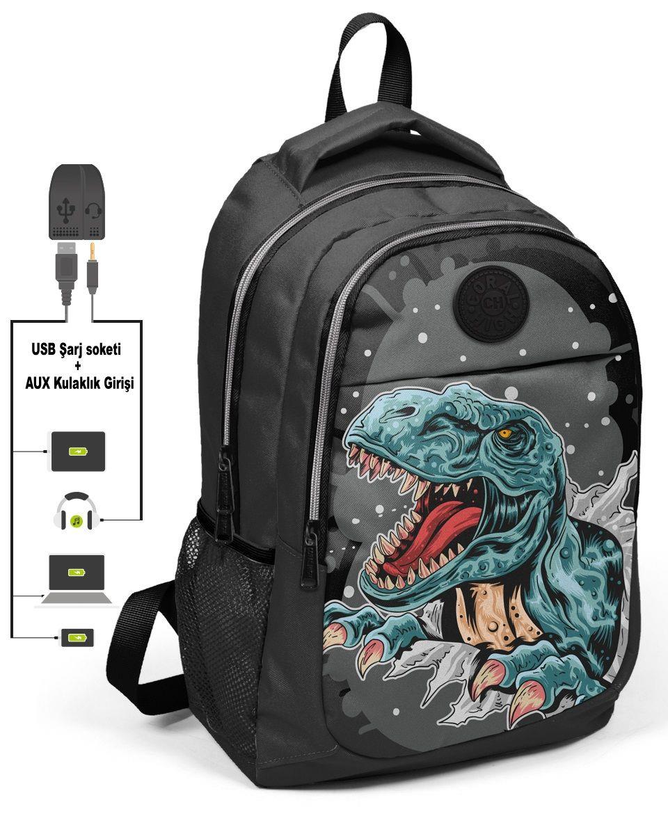 Coral High Kids İlk ve Ortaokul Sırt Çantası - USB ve AUX Çıkışlı