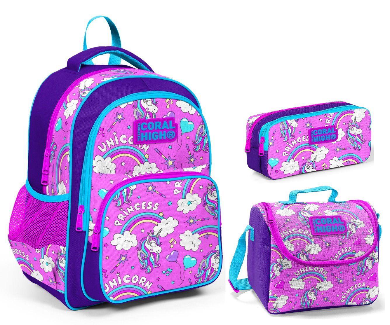 Coral High Kids İlkokul Çanta Seti - Unicorn - Kız Çocuk