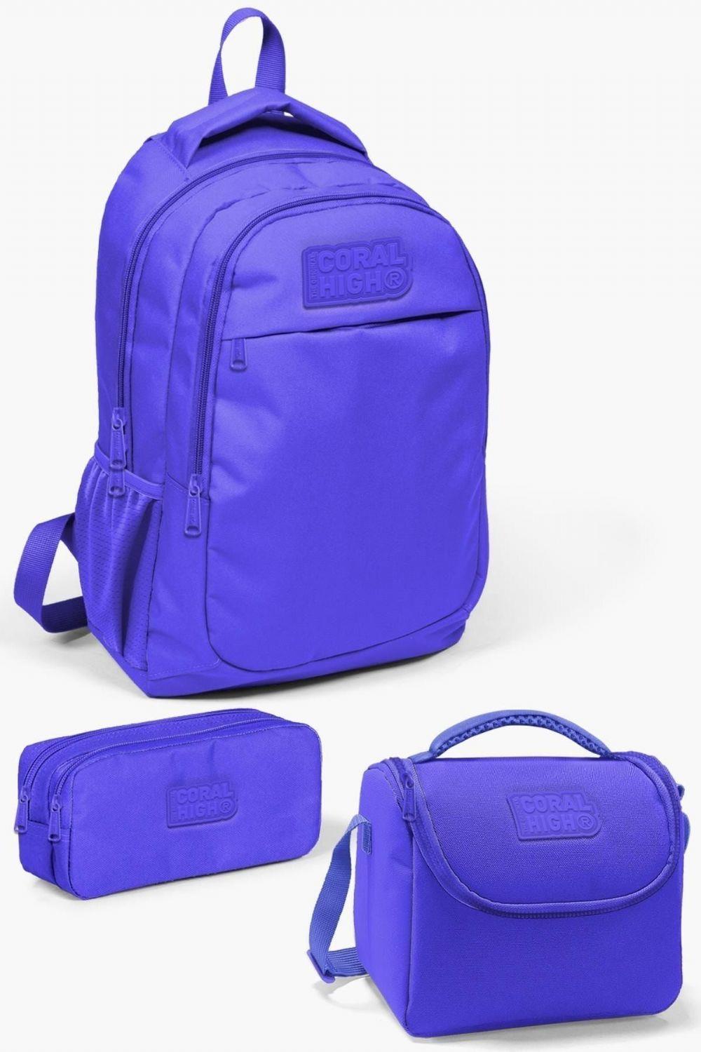 Coral High Kids Lavanta 3lü İlkokul Okul Çanta Seti