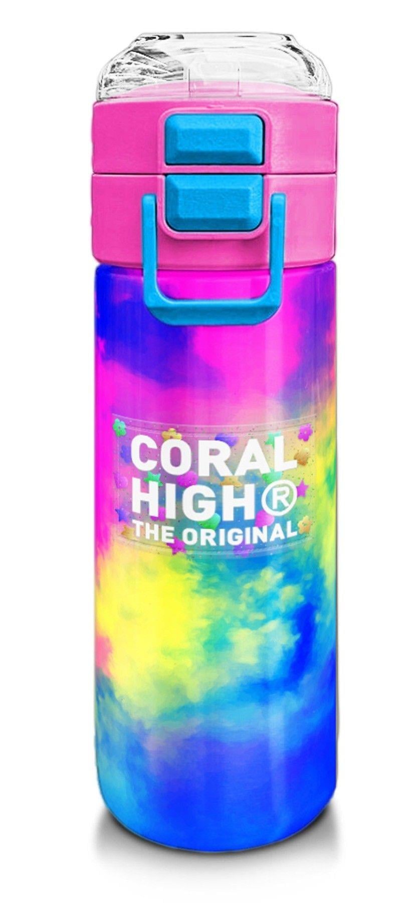 Coral High Kız Çocuk 500 ml Okul ve Günlük Paslanmaz Çelik Termos - Çok Renkli Batik - Sızdırmaz 31958