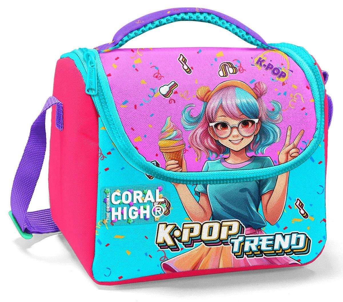 Coral High Kız Çocuk Beslenme Çantası - Thermo - Pembe K-Pop Dondurmalı Kız 12788