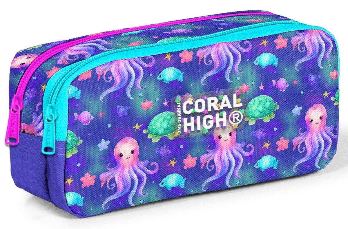 Coral High Kız Çocuk Mavi Deniz Anası Baskılı İki Gözlü İlkokul Kalemliği 12096