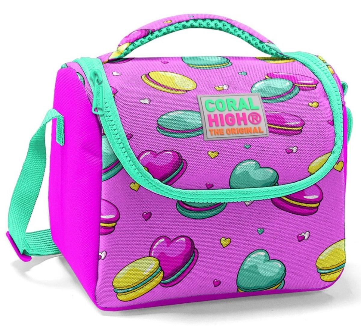 Coral High Kız Çocuk Pembe Makaron Okul Beslenme Çantası -Yalıtımlı