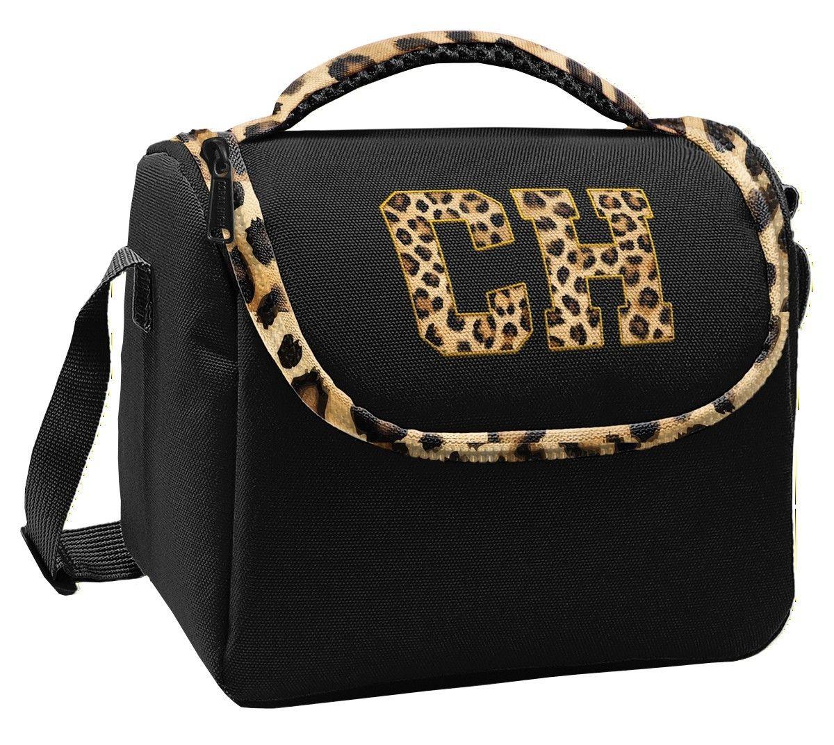Coral High Kız Çocuk Siyah Kahverengi Leopar CH Desenli Isı Yalıtımlı Beslenme Çantası 37128