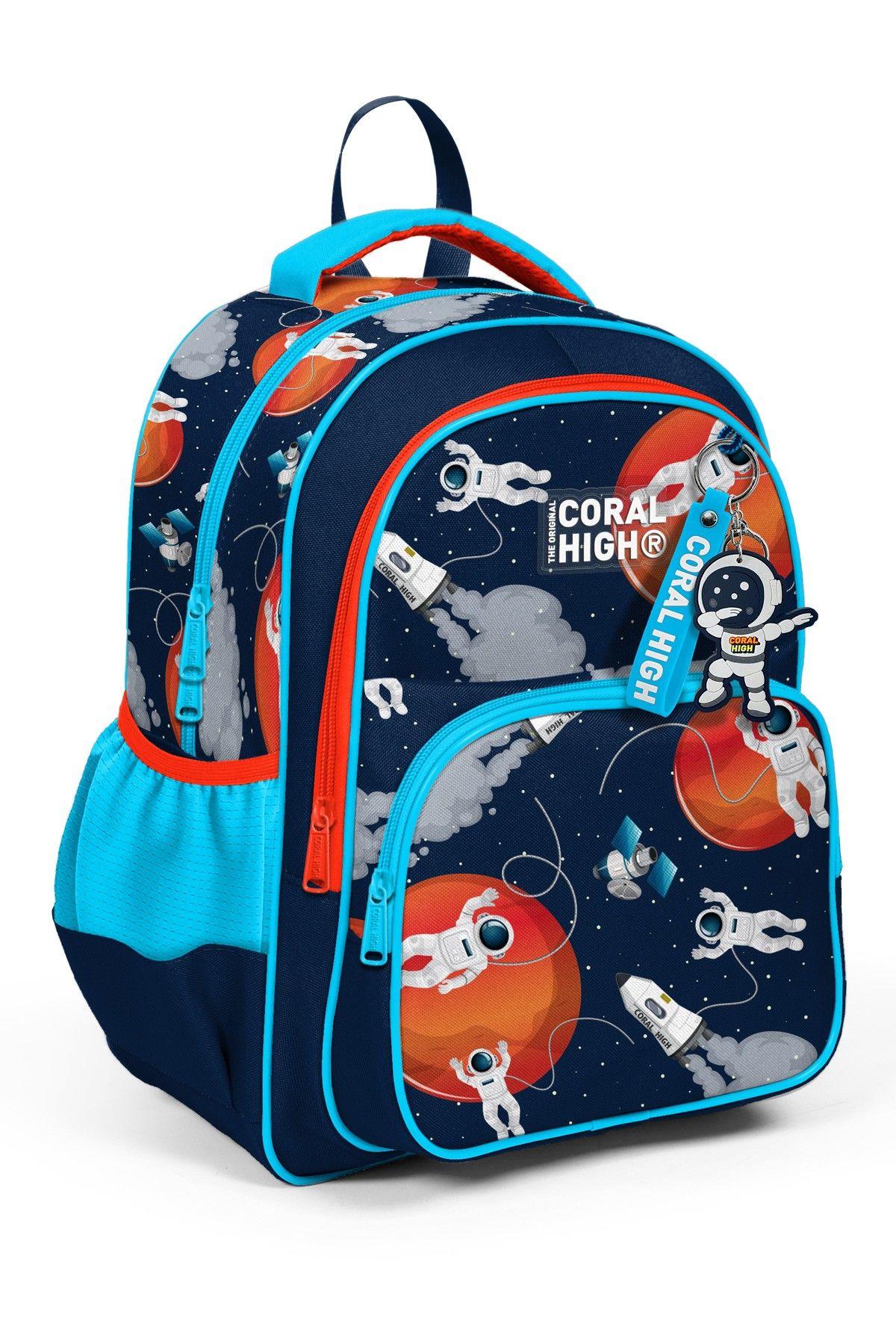 Coral High Lacivert Mavi Astronot İlkokul ve Günlük Sırt Çantası - Erkek Çocuk