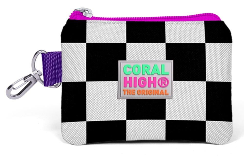 Coral High Mor Damalı Bozuk Para Çantası