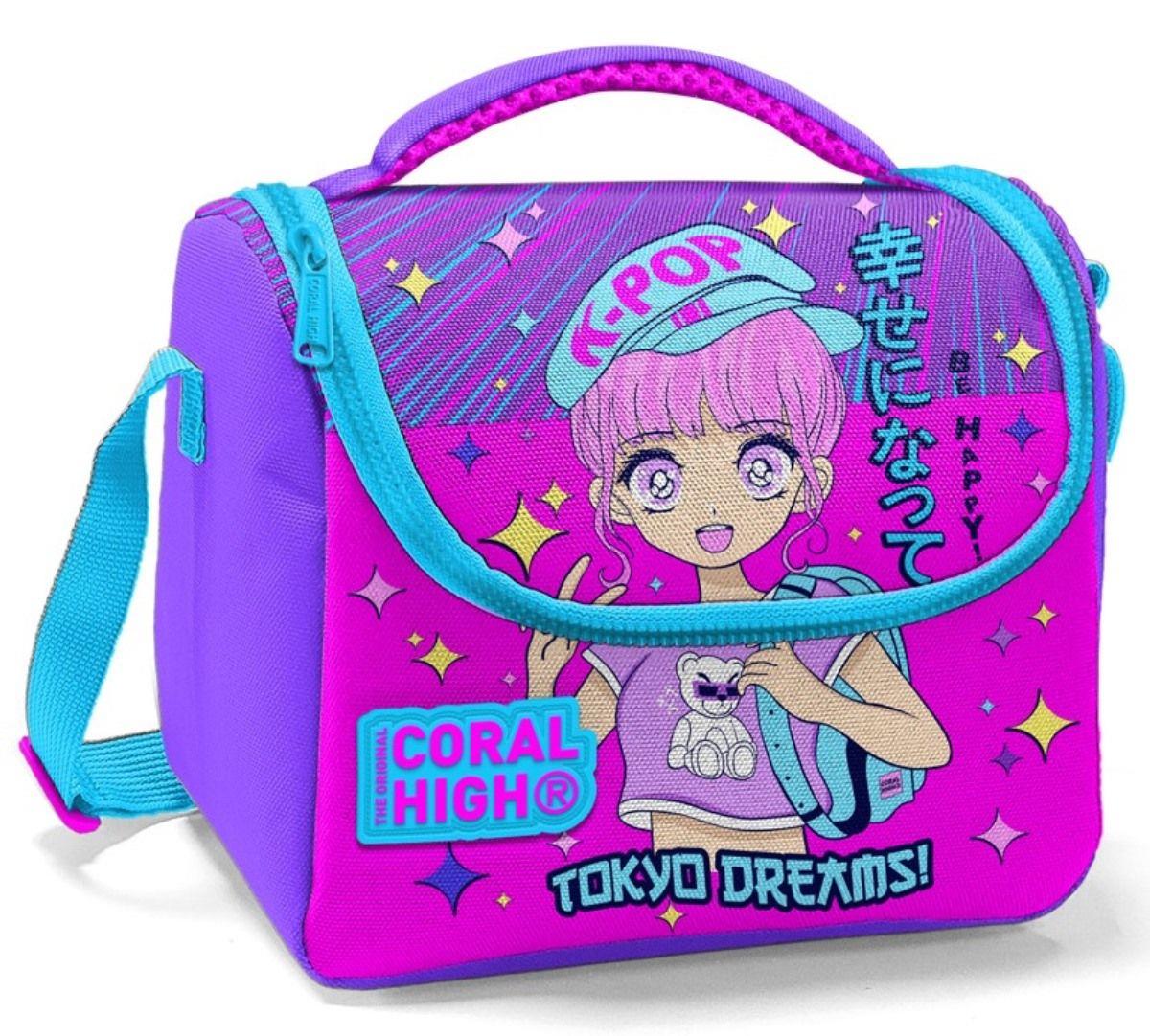 Coral High Mor Pembe K-Pop  Beslenme Çantası