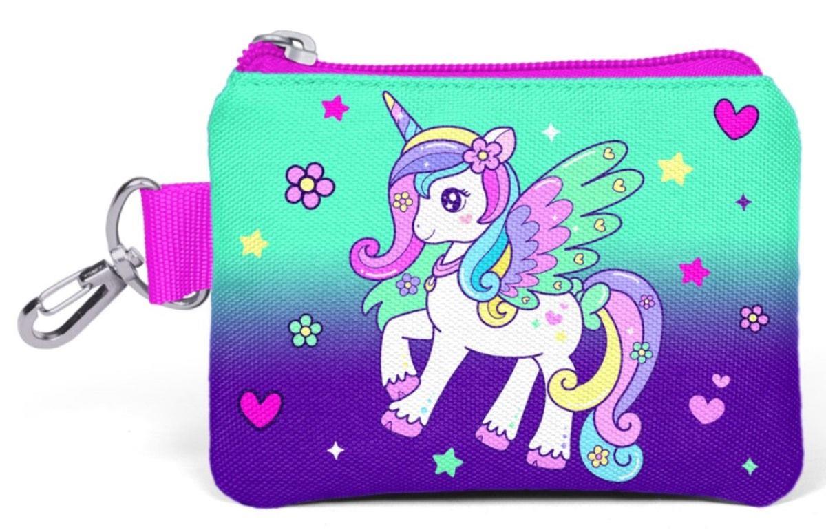 Coral High Mor Yeşil Unicorn Bozuk Para Çantası - Kız Çocuk