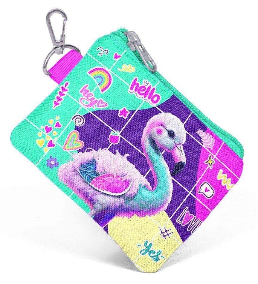 Coral High Pembe Su Yeşili Flamingo Bozuk Para Çantası - Kız Çocuk