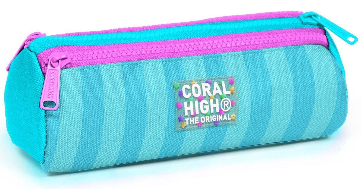 Coral High Pembe Turkuaz Renk Geçişli Kız Çocuk Üç Gözlü İlkokul ve Ortaokul Okul Kalemliği 22087