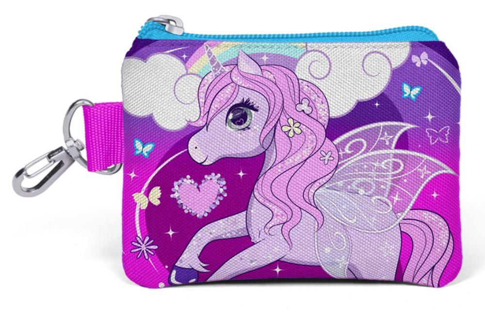 Coral High Pembe Unicorn Desenli Bozuk Para Çantası