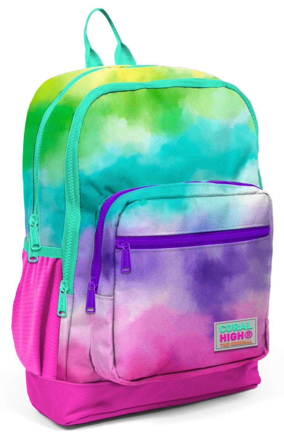 Coral High Rengarenk Airbrush İlkokul ve Günlük Sırt Çantası