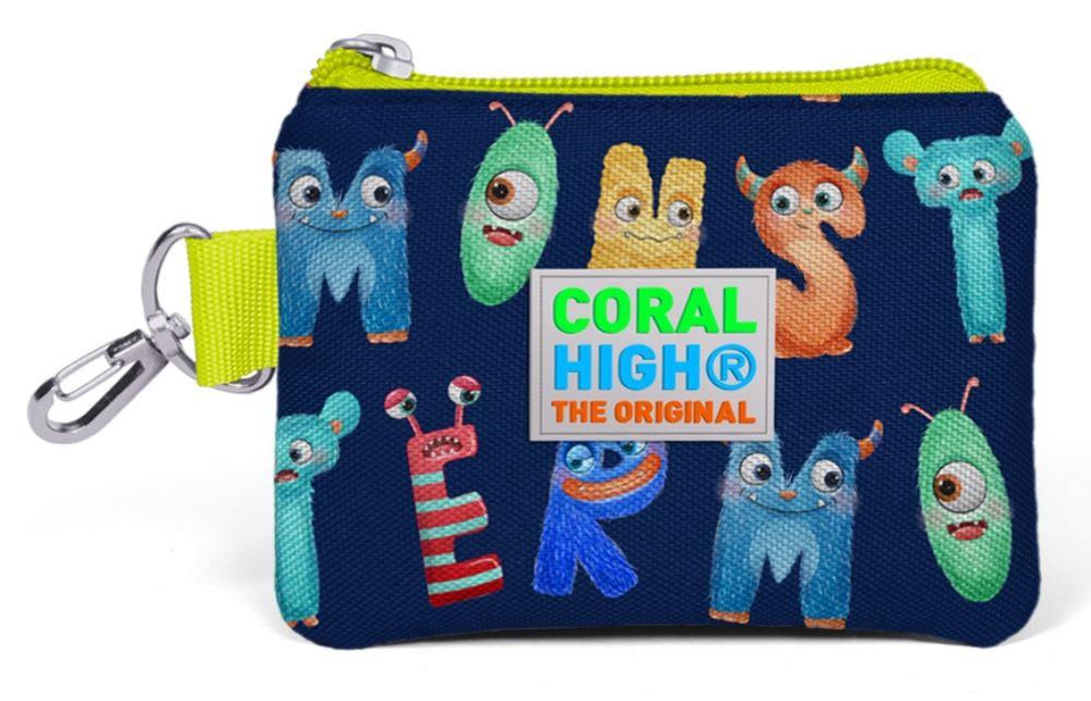 Coral High Sevimli Harfler Desenli Bozuk Para Çantası - Erkek