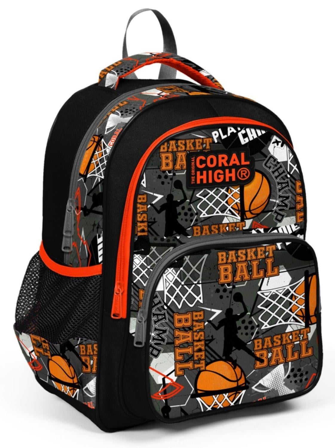 Coral High Siyah Basketbol İlkokul Okul Sırt Çantası - Erkek Çocuk
