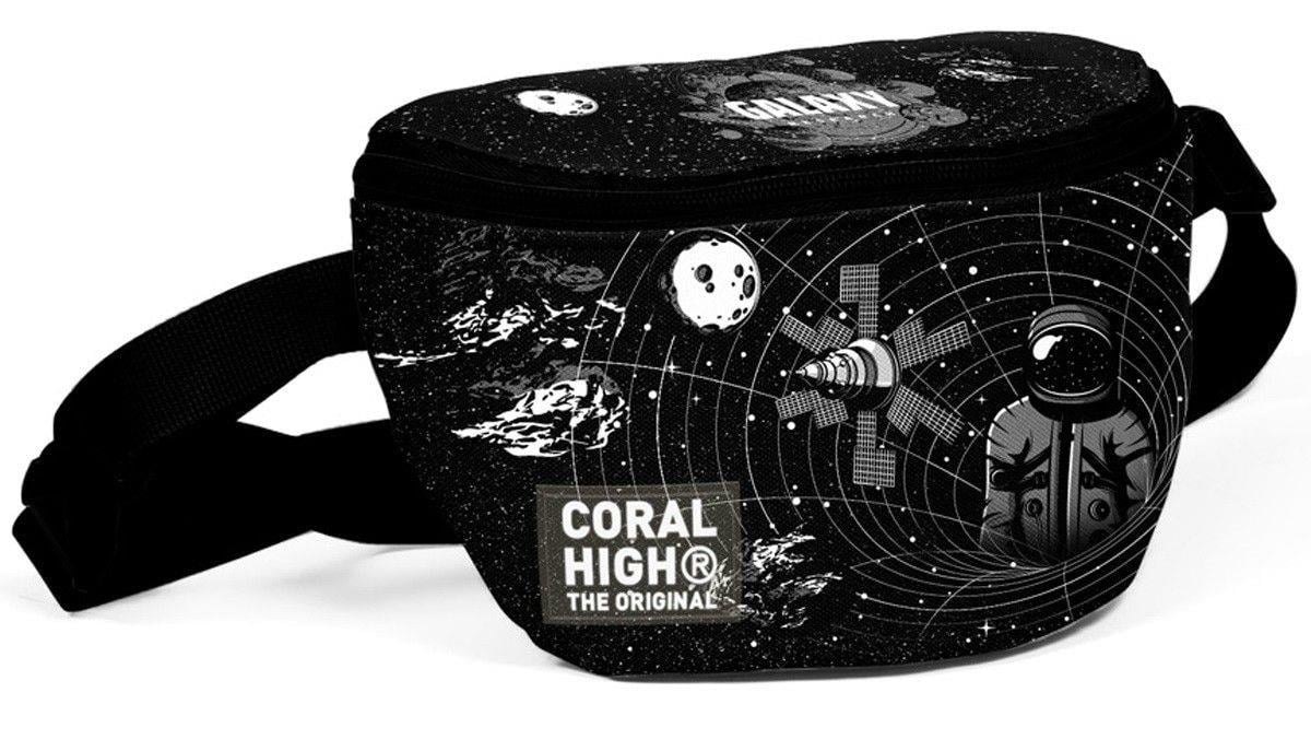 Coral High Siyah Galaxy Baskılı Erkek Çocuk Bel Çantası