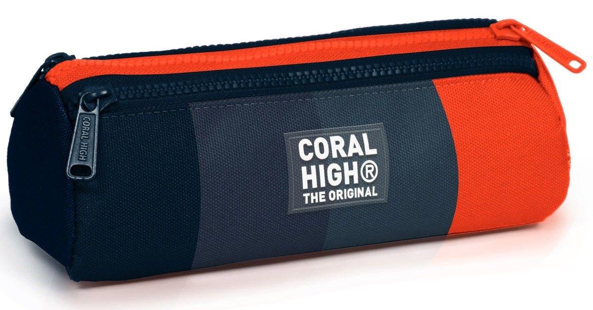 Coral High Siyah Kırmızı Renk Geçişli Erkek Çocuk Üç Bölmeli Okul Kalem Çantası 22098
