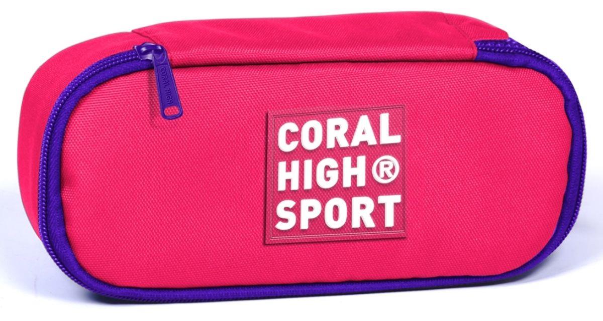 Coral High Sport Neon Mercan İç Bölmeli Oval Kalem Çantası