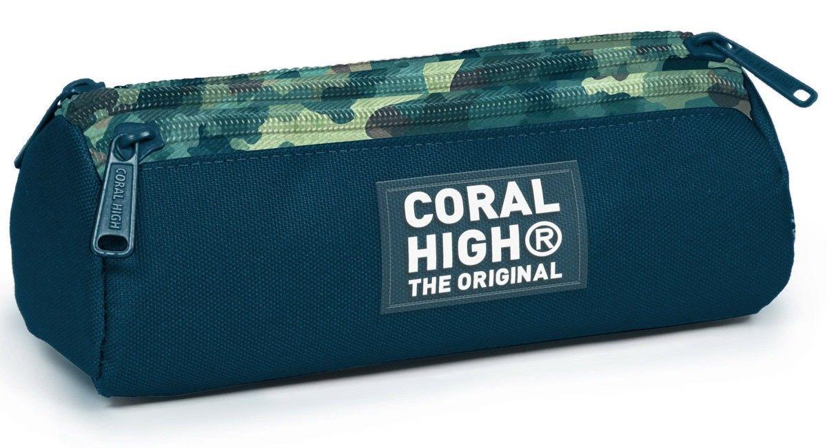 Coral High Üç Gözlü Okul Kalem Çantası - Kız Çocuk - Koyu Yeşil - 11160
