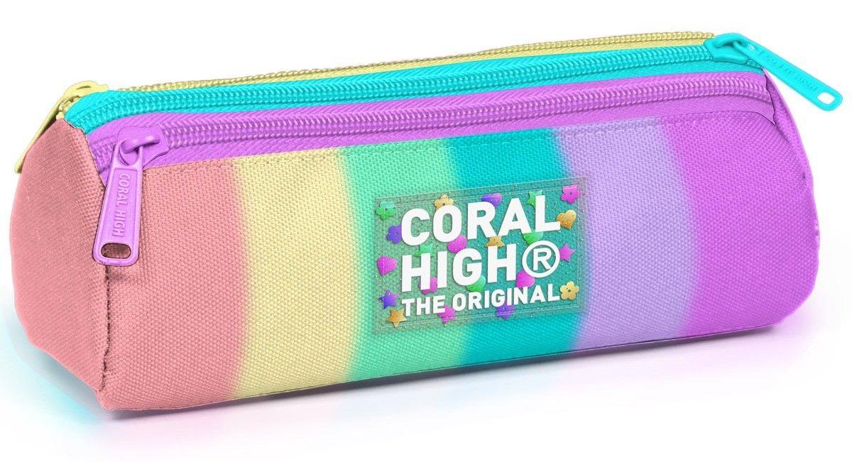 Coral High Üç Gözlü Okul Kalem Çantası - Kız Çocuk - Çok Renkli - 11159