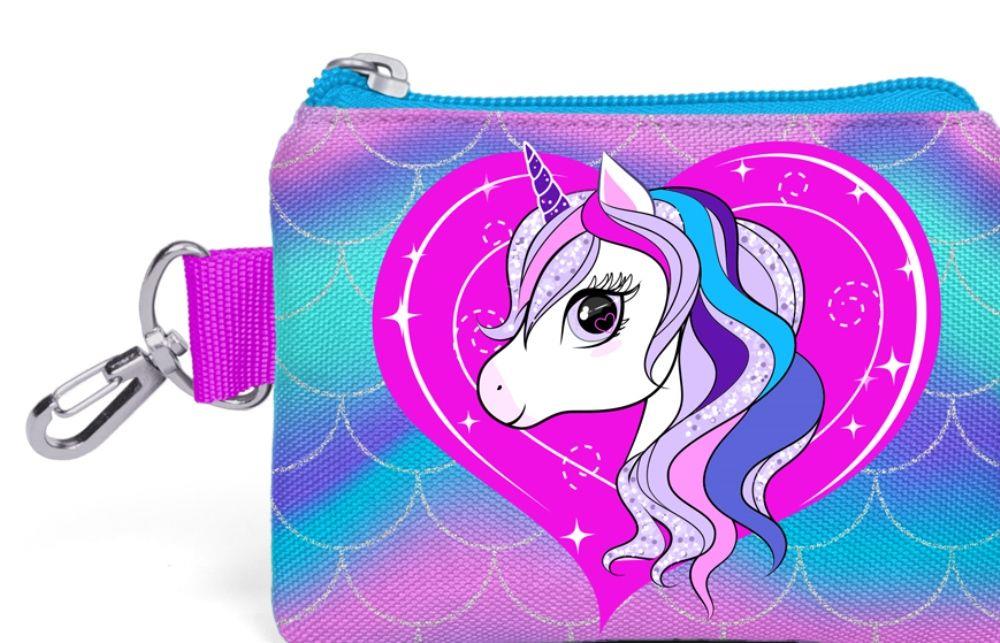 Coral High Unicorn Desenli Bozuk Para Çantası