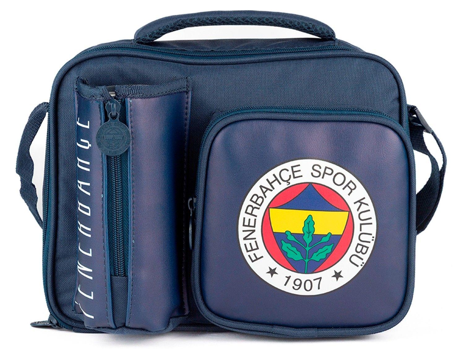 Fenerbahçe Arma Baskılı Erkek Çocuk Suni Deri Matara Cepli Beslenme Çantası - ME25762