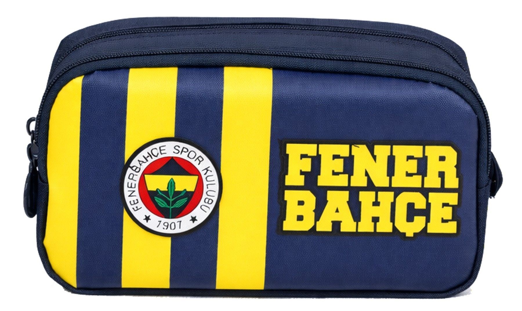 Fenerbahçe İki Gözlü Erkek Çocuk Fenerbahçe Baskılı Mavi - Sarı Okul Kalem Çantası/Kalemlik - 70016