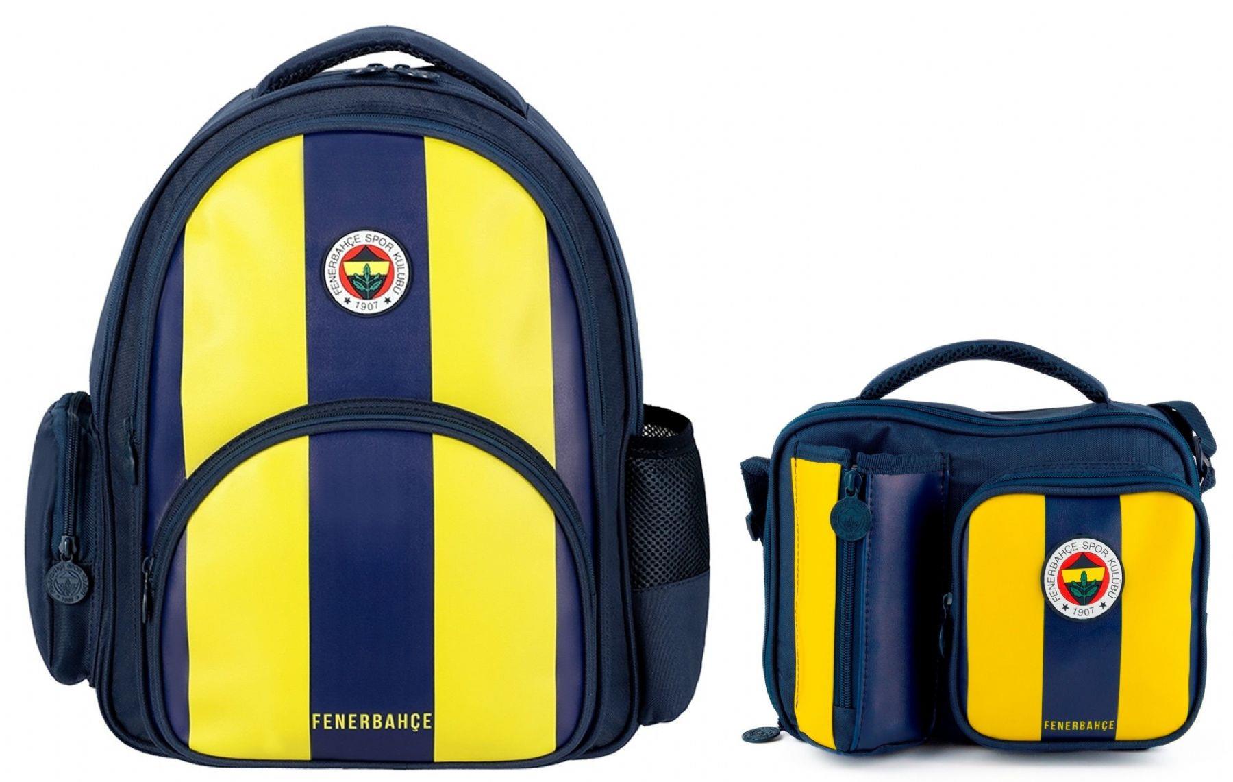 Fenerbahçe Lisanslı Okul Çantası ve Beslenme Çantası Seti - SETME25756B