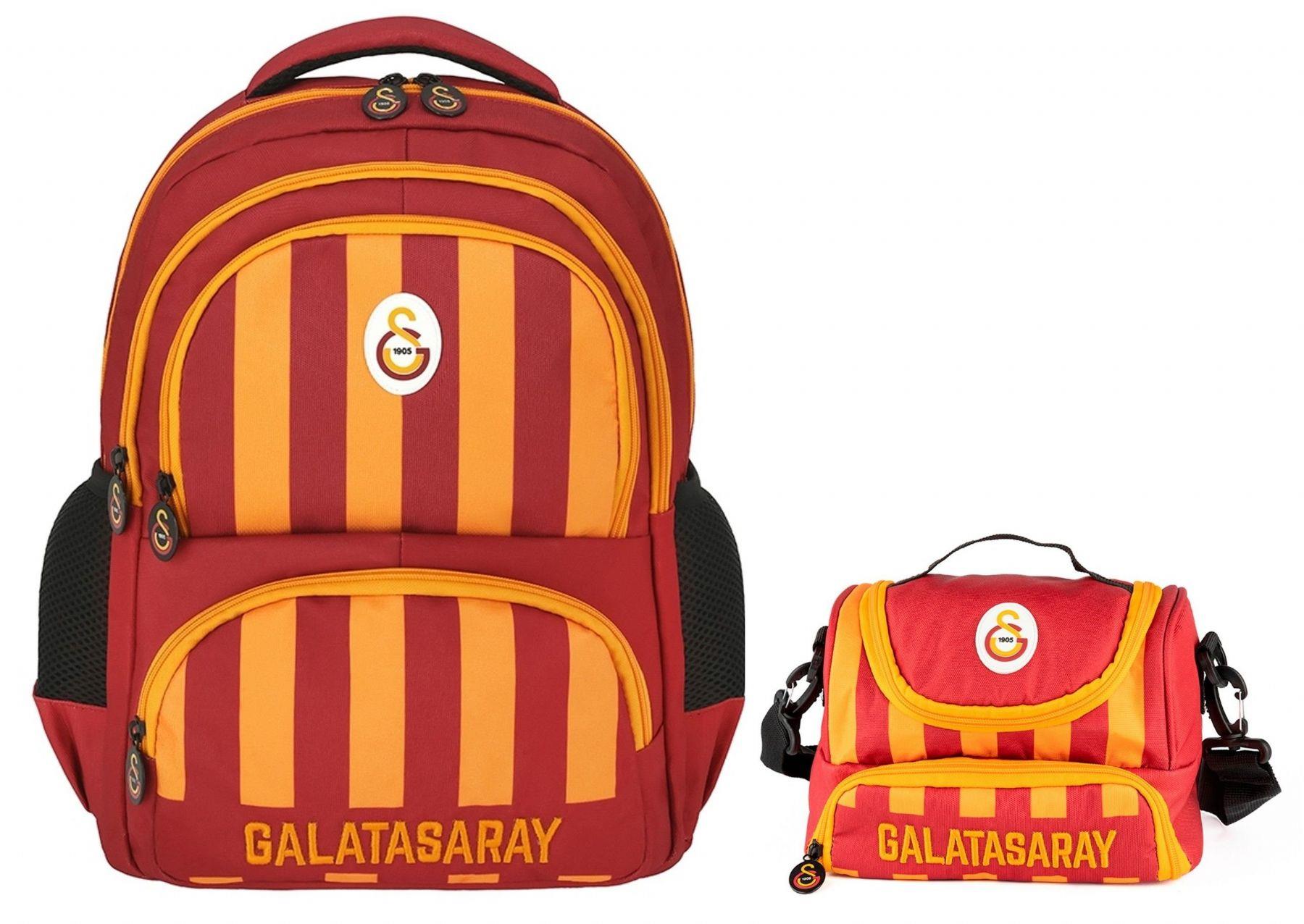 Galatasaray Erkek Çocuk Nakışlı Sırt Çantası ve Beslenme Çantası Seti - 25539