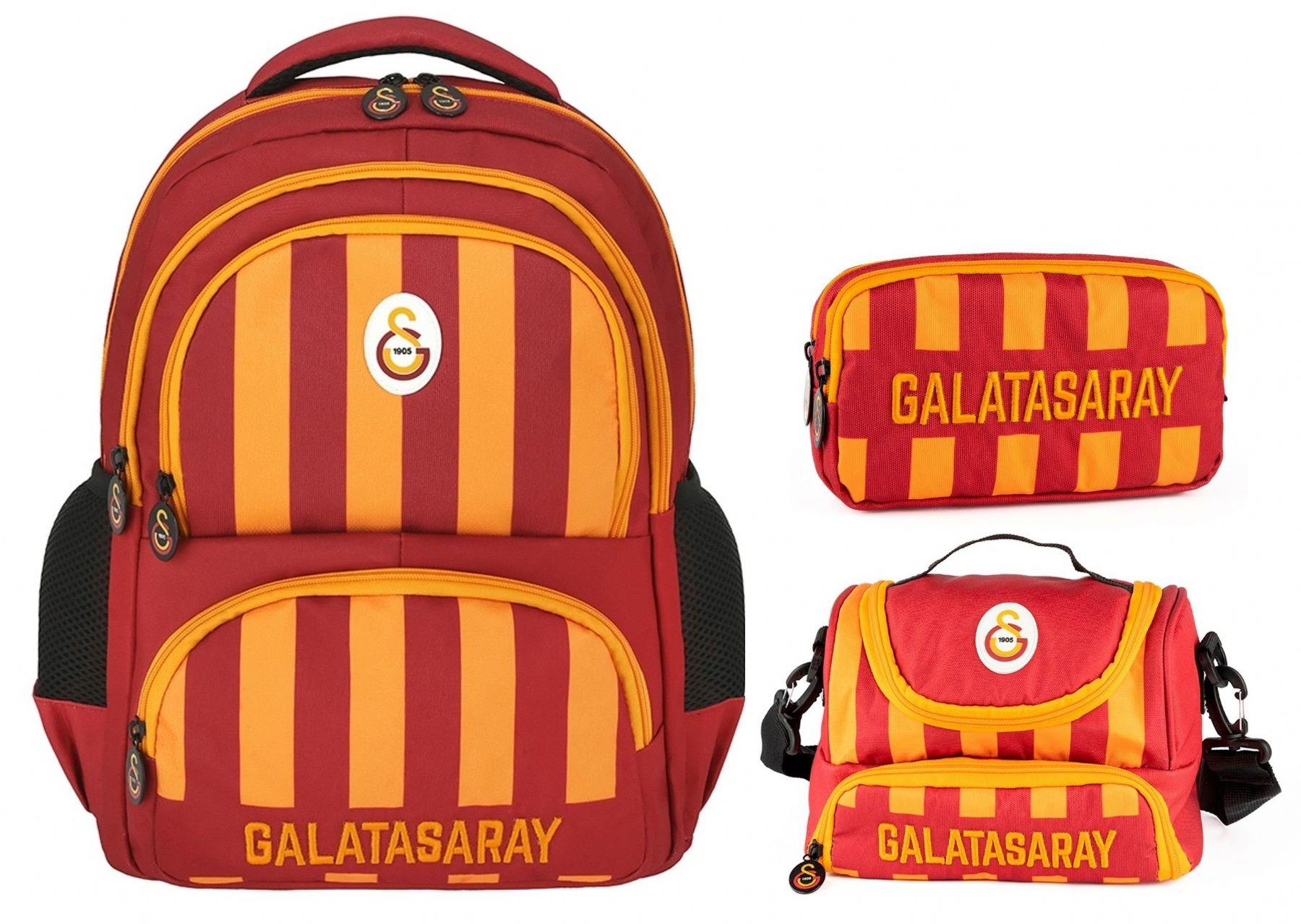 Galatasaray Erkek Çocuk Nakışlı Üçlü Çanta Seti - 25539
