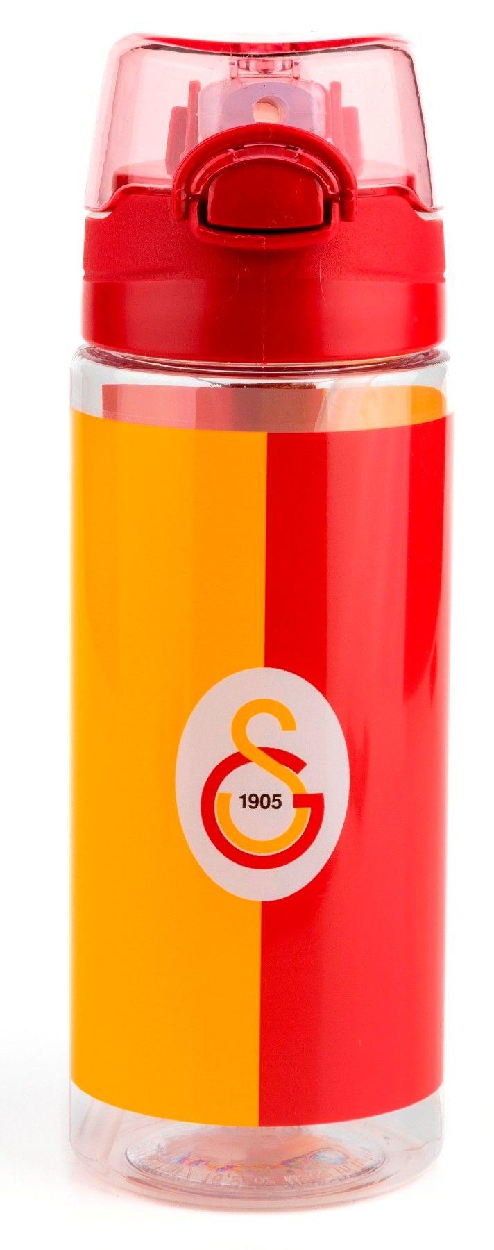 Galatasaray Sarı Kırmızı Baskılı 500 ml Pipetli Okul ve Günlük Matara/Suluk - 25571