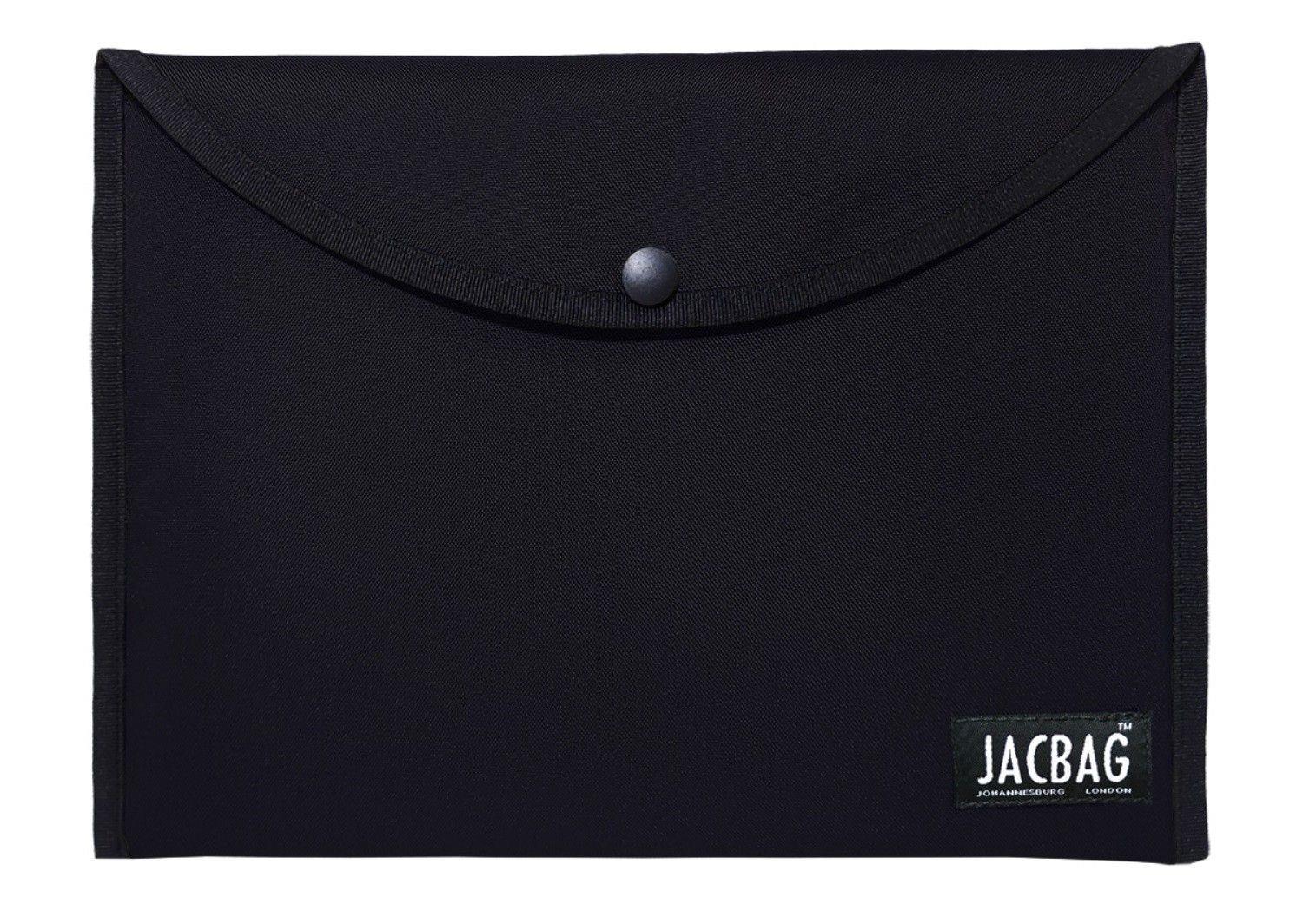 Jacbag Siyah A4 Çıtçıtlı Dosya Defter Tablet ve Evrak Çantası