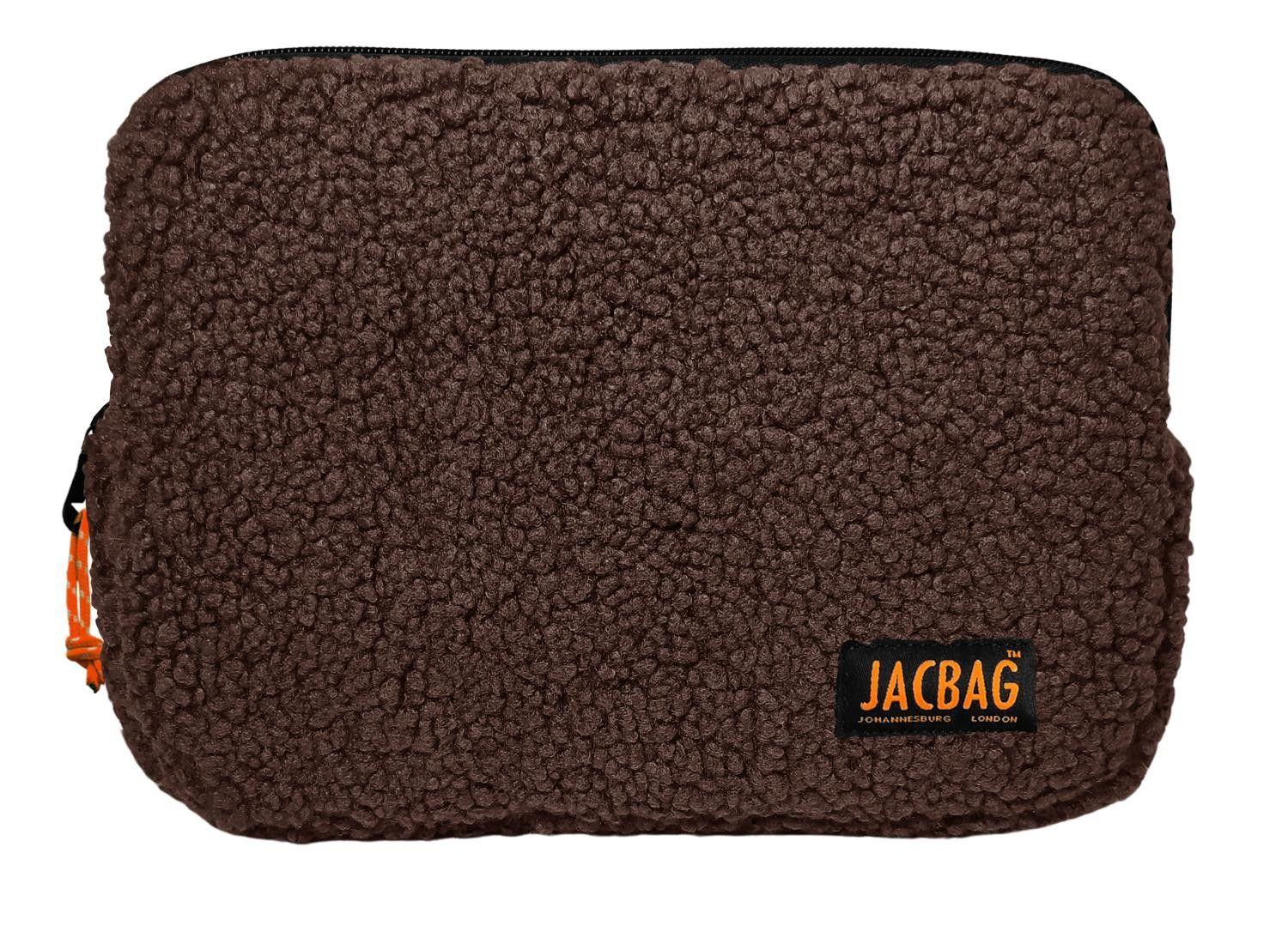 Jacbag Teddy Kahverengi/Turuncu Peluş Erkek Çocuk Tablet Çantası