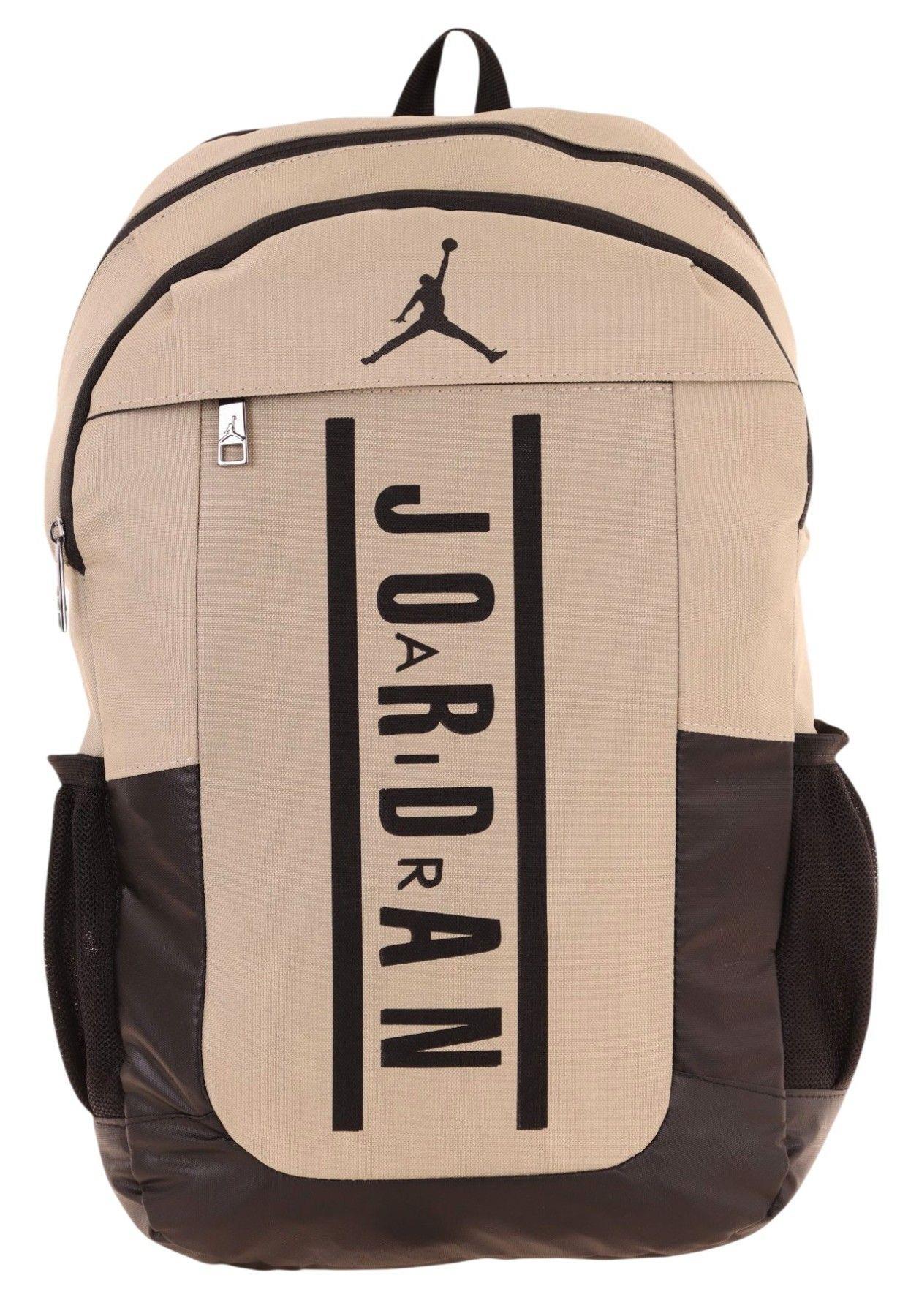 Jordan Air Boston Bej Renk Laptop Bölmeli Okul ve Günlük Sırt Çantası - Q3117